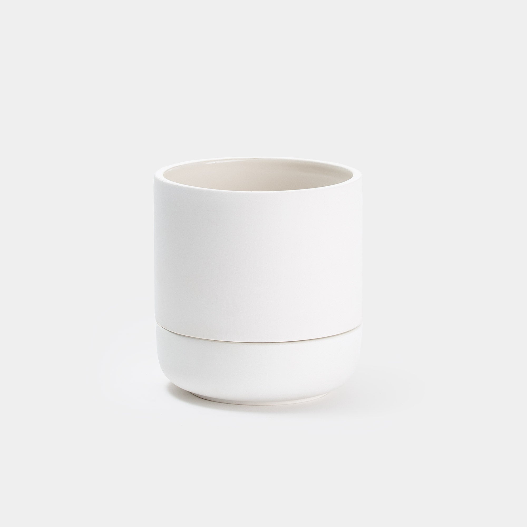 12 inch white ceramic plant pot Greenery Unlimited