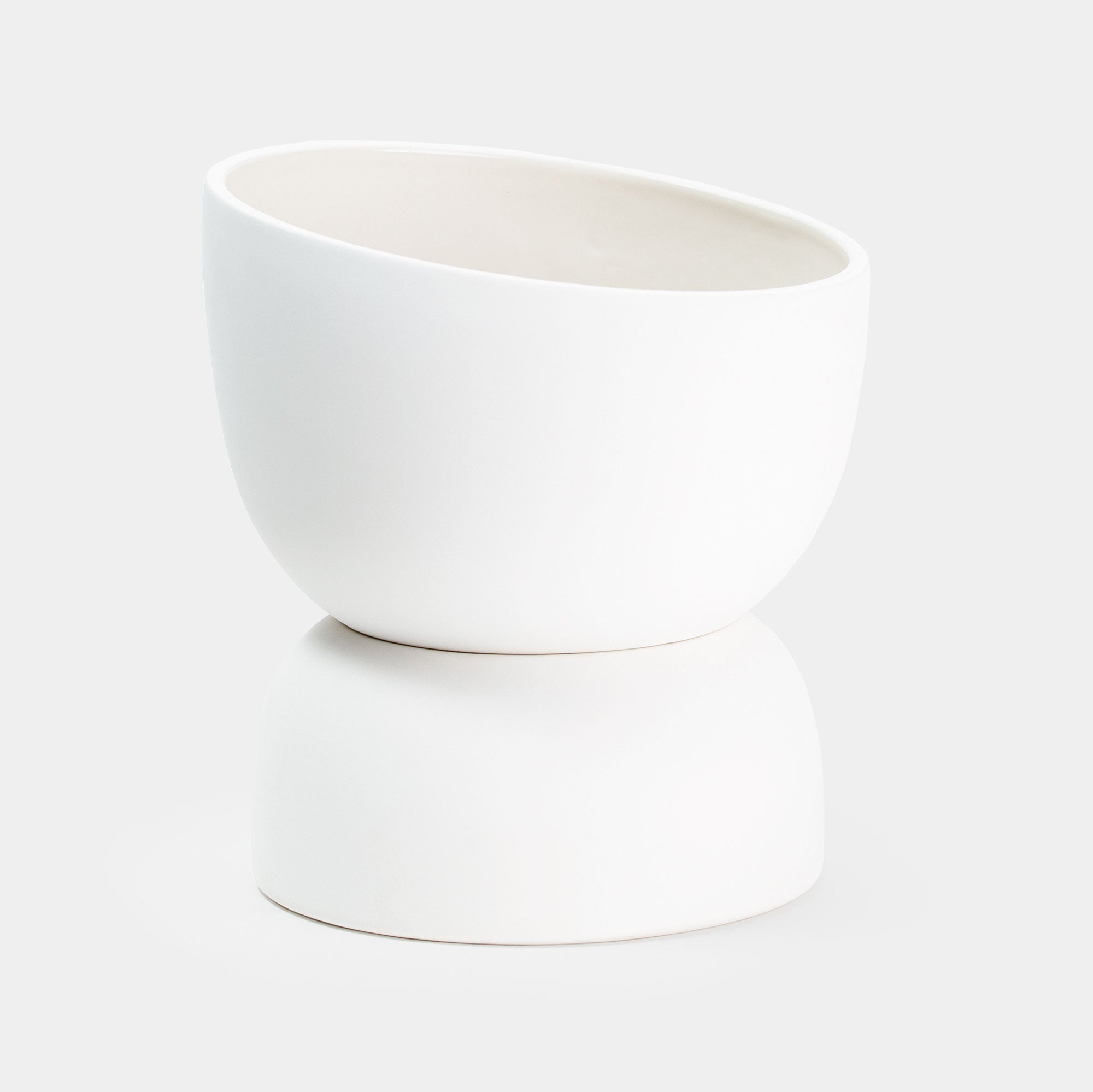 ivy league 5 in. small white ceramic self watering planter Varick 20 Ceramic Self Watering Pot White Dolomite